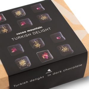 Double Layer Imported Turkish Delight enrobed in 74% organic chocolate